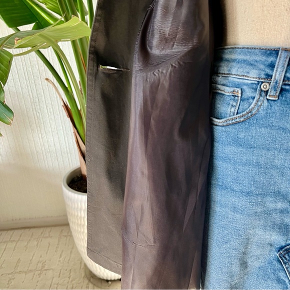 Anthropologie Peter Pan Balloon Sleeve trench Jacket Size Small - Picture 7 of 9